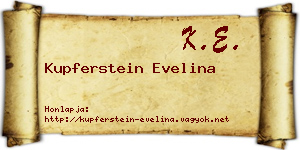 Kupferstein Evelina névjegykártya